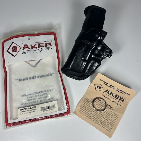 Aker Leather 152 Businessman Holster Glock 19 23, Black H152BPRU-GL1923 - Picture 1 of 8